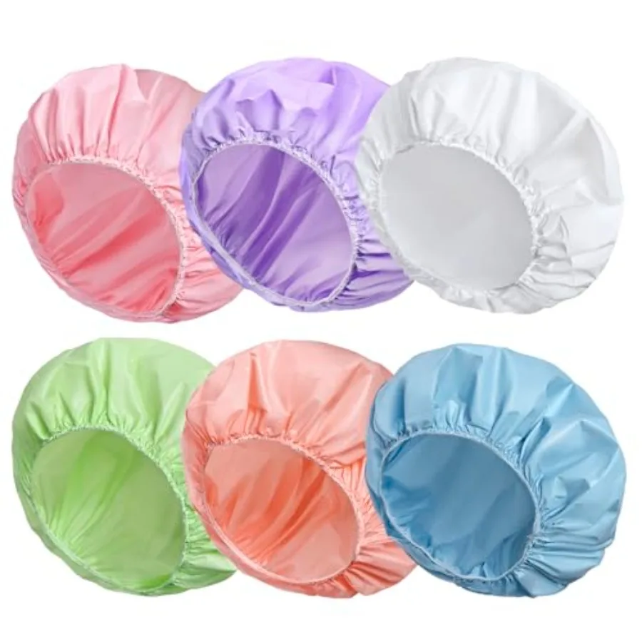 6 PCS Shower Caps for Women, Double Side Waterproof Shower Cap, Reusable Elastic Bath Caps for Shower, EVA Bathing Shower Caps,
6 PCS Shower Caps for Women, Double Side Waterproof Shower Cap, Reusable Elastic Bath Caps for Shower, EVA Bathing Shower Caps,