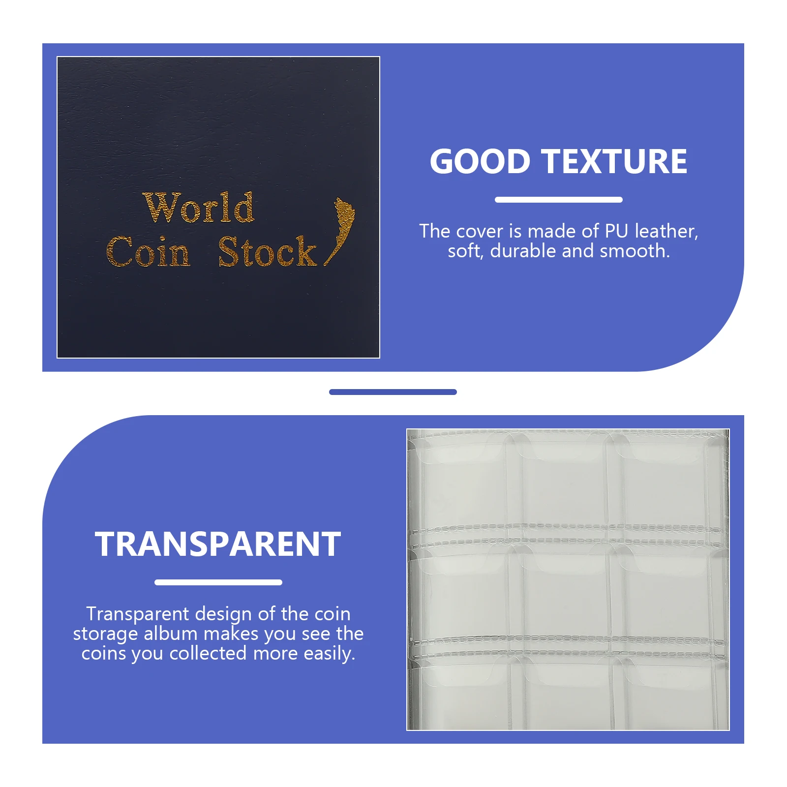 Coin Collection Album PU Commemorative Book for Collectors Gift ganizer Storage Small Change Holder Display
Coin Collection Album PU Commemorative Book for Collectors Gift ganizer Storage Small Change Holder Display