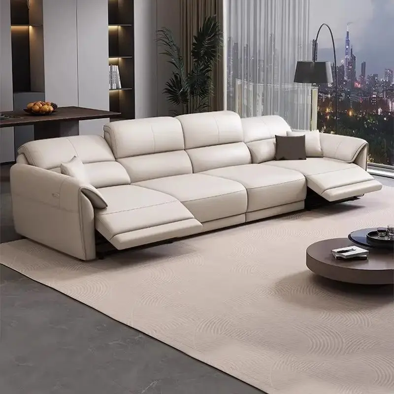 Electric function leather sofa simple modern living room smart space first class zero against the wall
Electric function leather sofa simple modern living room smart space first class zero against the wall