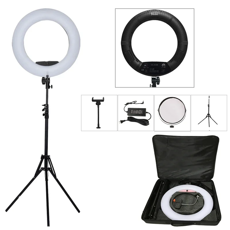 Yidoblo FS-480II 45CM Led Ring Light Kit Selfie Makeup Lamp 18inch Photography Lighting 48W Led Video Studio Light 3200K-5500K
Yidoblo FS-480II 45CM Led Ring Light Kit Selfie Makeup Lamp 18inch Photography Lighting 48W Led Video Studio Light 3200K-5500K