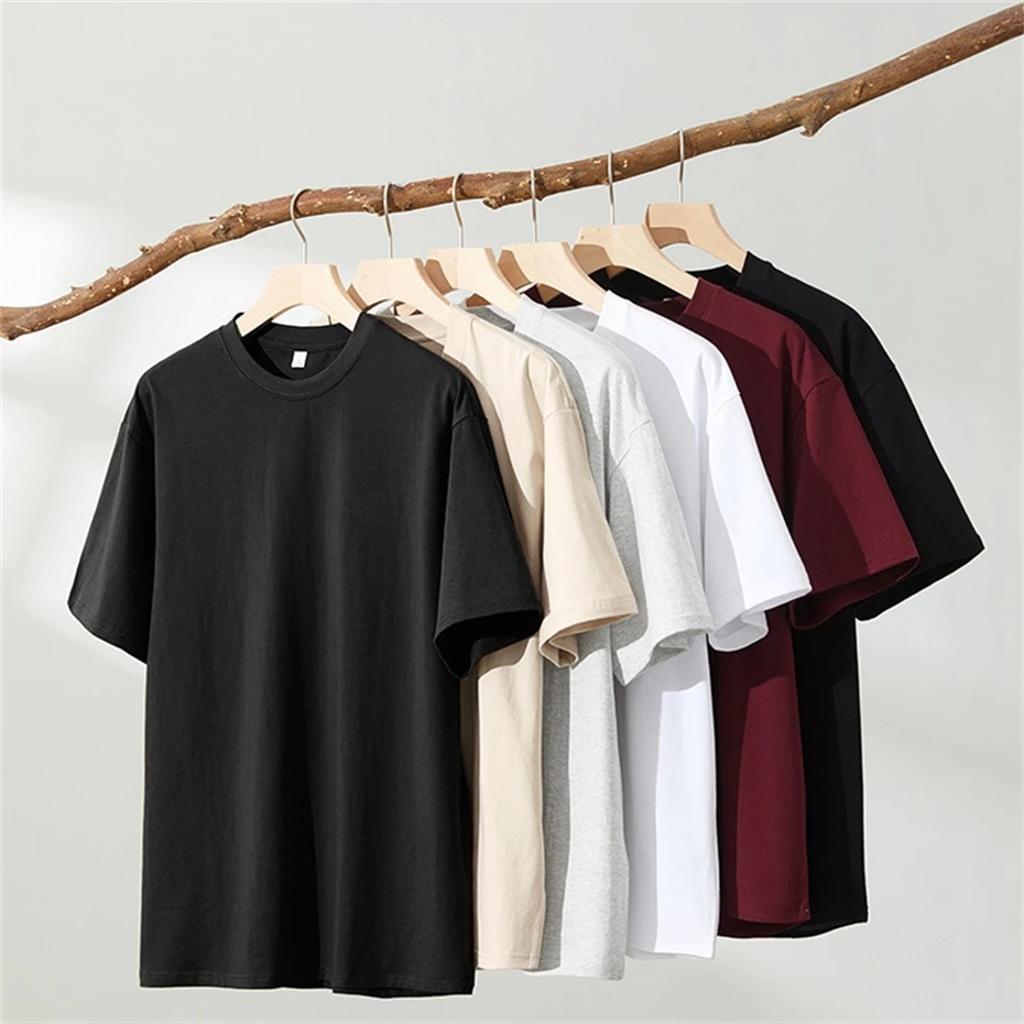 Mens Tees Tops Oversized Cotton Casual T-Shirts Men Women 2025 Summer New Solid Color Short Sleeve T Shirt Male
Mens Tees Tops Oversized Cotton Casual T-Shirts Men Women 2025 Summer New Solid Color Short Sleeve T Shirt Male