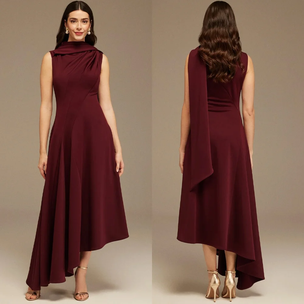 Customized Plum Sleeveless Midi Dress A-Line Evening Dresses Prom Gown Formal Exquisite High Quality Party Gowns for Women
Customized Plum Sleeveless Midi Dress A-Line Evening Dresses Prom Gown Formal Exquisite High Quality Party Gowns for Women