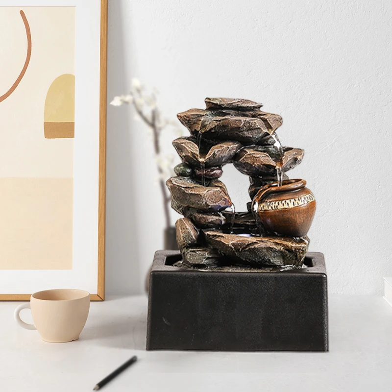 1 resin tabletop fountain with realistic rock design, suitable for water landscape decoration in bedrooms, living rooms, and off
1 resin tabletop fountain with realistic rock design, suitable for water landscape decoration in bedrooms, living rooms, and off
