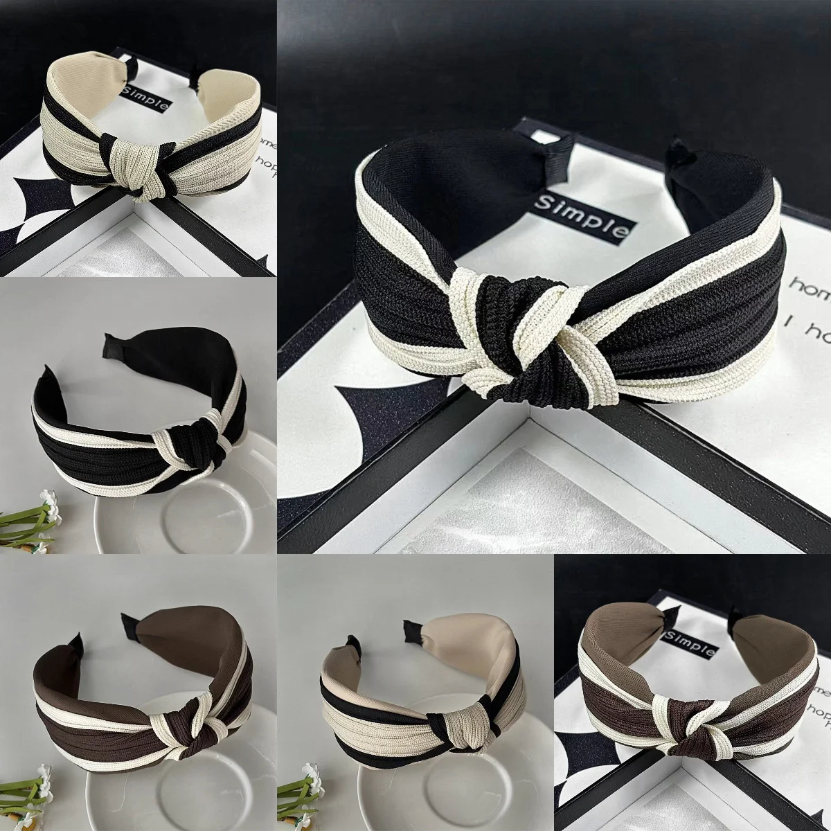 Elegant Headband Tweed Design Black White Color High Crown Non-Slip for Women Girls Formal Events Commuting Headwear Accessories
Elegant Headband Tweed Design Black White Color High Crown Non-Slip for Women Girls Formal Events Commuting Headwear Accessories