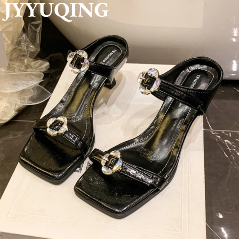 Crystal High Heels Slippers Women Heeled Sandals Elegant Shoes Woman 2025 Square Toe Pumps Summer Open Toe Dress Sandalias Mujer
Crystal High Heels Slippers Women Heeled Sandals Elegant Shoes Woman 2025 Square Toe Pumps Summer Open Toe Dress Sandalias Mujer
