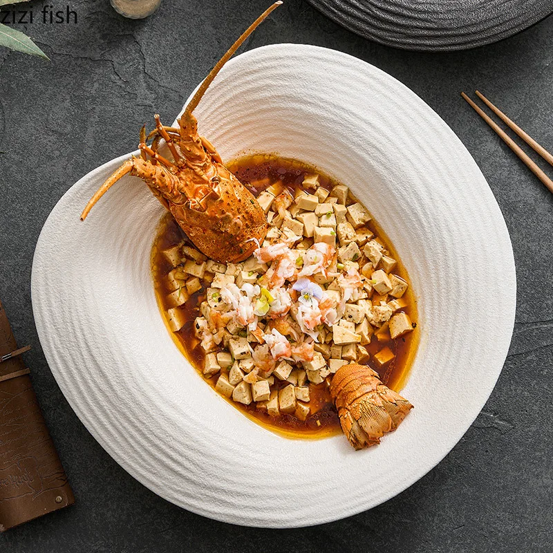 Large Ceramic Lobster Dish Dining Plate Soup Plates Fruit Salad Bowls Grass Hat Bowl Sashimi Plate Dessert Bowl Serving Plates
Large Ceramic Lobster Dish Dining Plate Soup Plates Fruit Salad Bowls Grass Hat Bowl Sashimi Plate Dessert Bowl Serving Plates