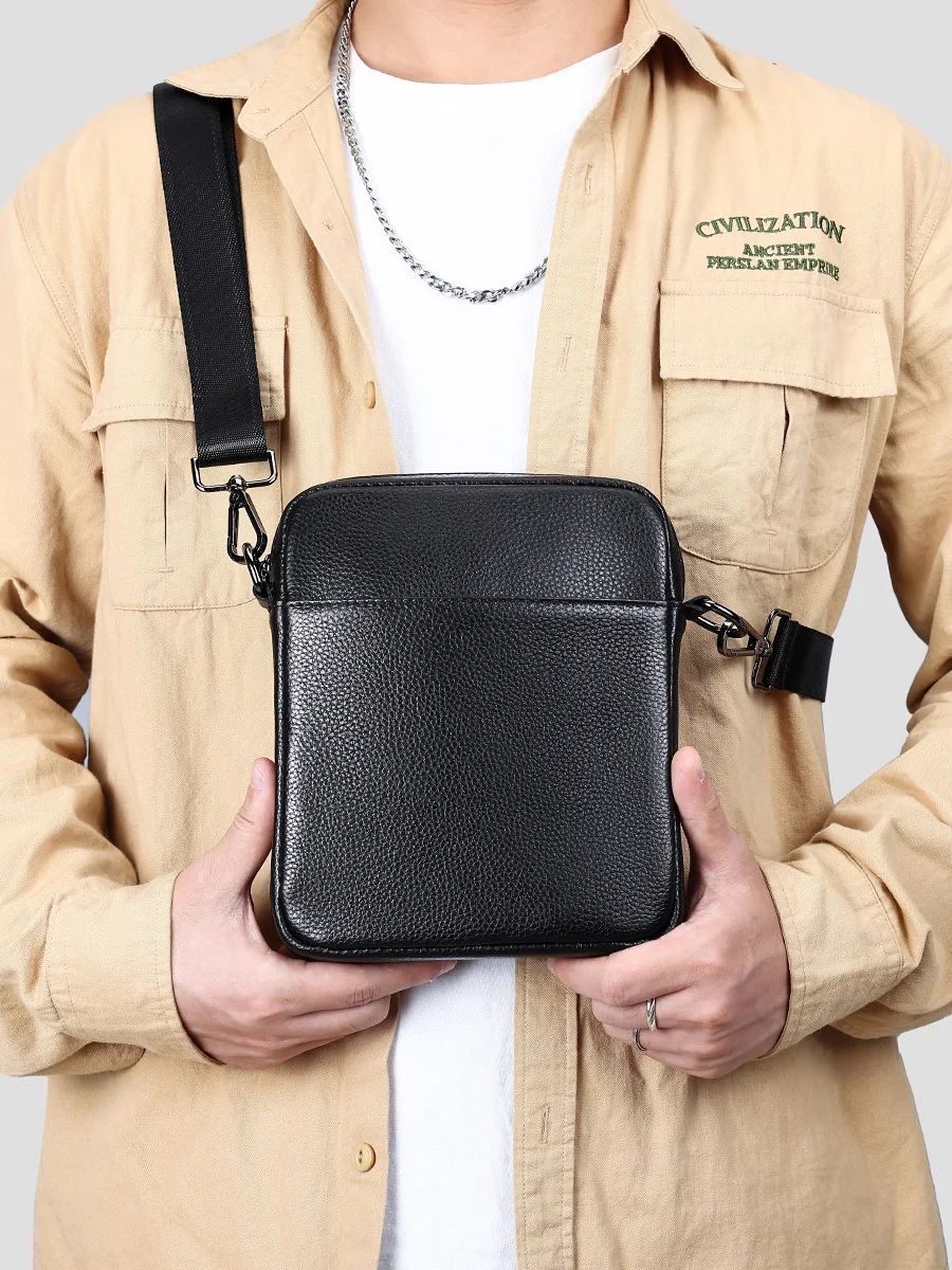 Casual Small Men's Shoulder Bag For Men Genuine Leather Vintage Crossbody Bag Zipper Messenger Bags
Casual Small Men's Shoulder Bag For Men Genuine Leather Vintage Crossbody Bag Zipper Messenger Bags
