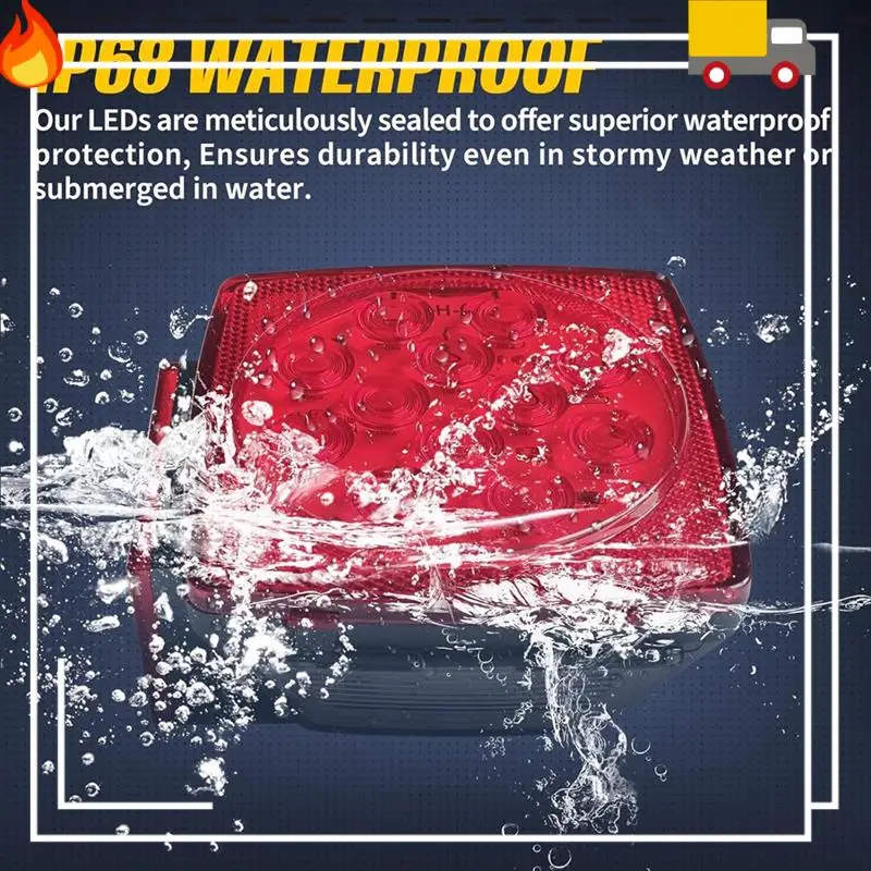 Discount-12V Square LED Trailer Light Kit,Submersible IP68 LED Stop Turn Tail Side Marker License Light For Utility Trailer,Boat
Discount-12V Square LED Trailer Light Kit,Submersible IP68 LED Stop Turn Tail Side Marker License Light For Utility Trailer,Boat