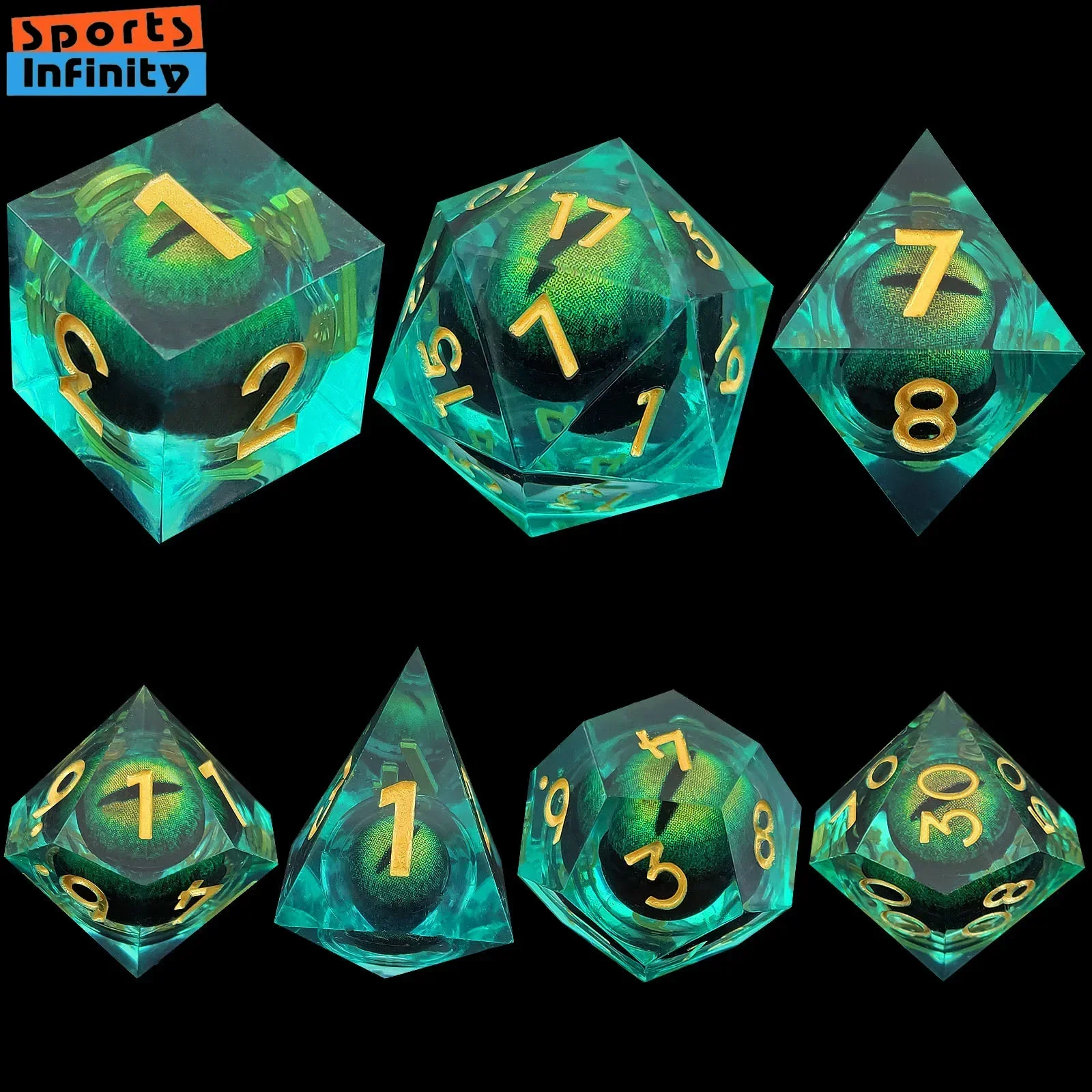 Набор кубиков DnD Liquid Core Dragon Eye для подземелий и драконов, набор многогранных кубиков для ролевых игр, набор кубиков ручной работы COC Cthulhu D&d, подарки 
Набор кубиков DnD Liquid Core Dragon Eye для подземелий и драконов, набор многогранных кубиков для ролевых игр, набор кубиков ручной работы COC Cthulhu D&d, подарки