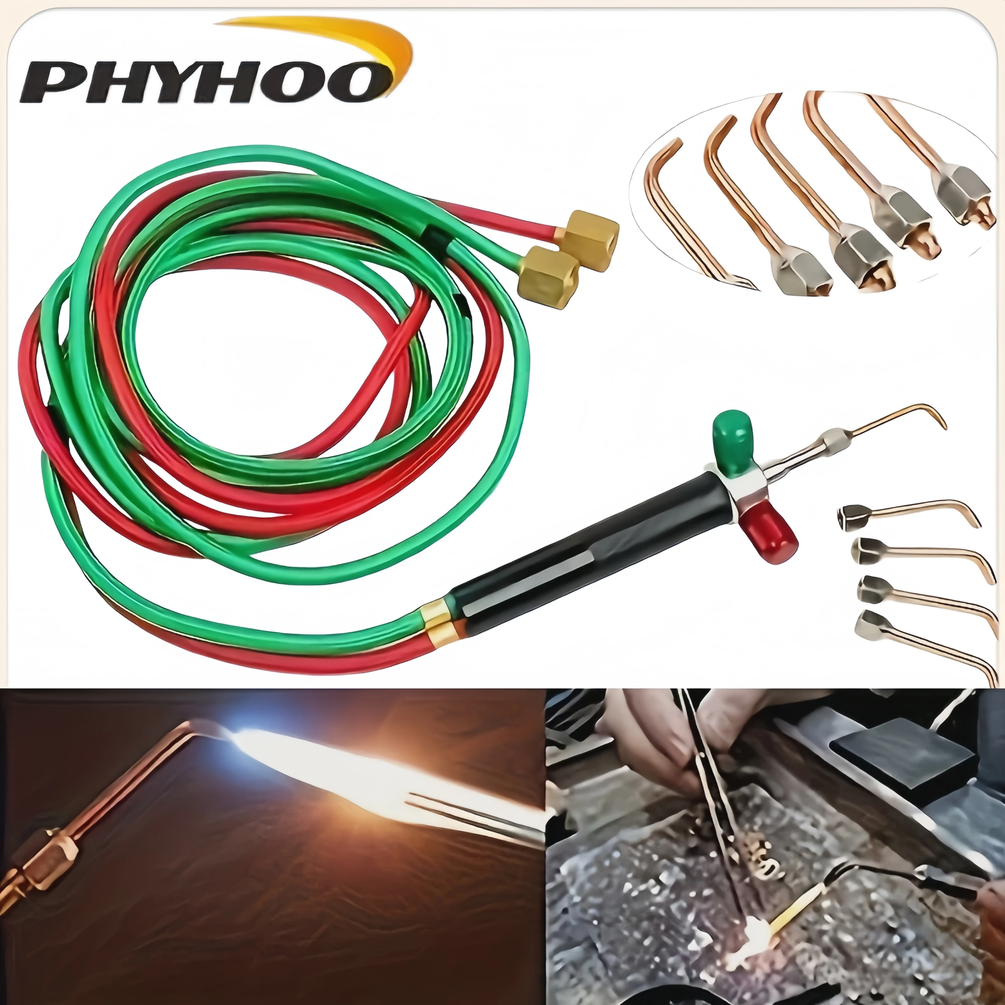 PHYHOO Jewelry Welding Torch Kit for Jewelry Processing Equipment with 5 Tips Durable Metal Oxygen Torch Flame Processing Tool
PHYHOO Jewelry Welding Torch Kit for Jewelry Processing Equipment with 5 Tips Durable Metal Oxygen Torch Flame Processing Tool