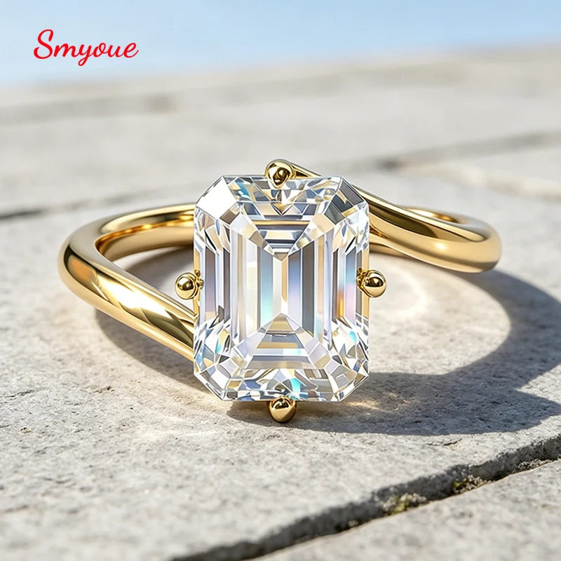 Smyoue 7*9mm 3CT Emerald Cut Moissanite Rings for Women Classic Wedding Party Band Fine Jewelry 100% S925 Sterling Silver Gifts
Smyoue 7*9mm 3CT Emerald Cut Moissanite Rings for Women Classic Wedding Party Band Fine Jewelry 100% S925 Sterling Silver Gifts