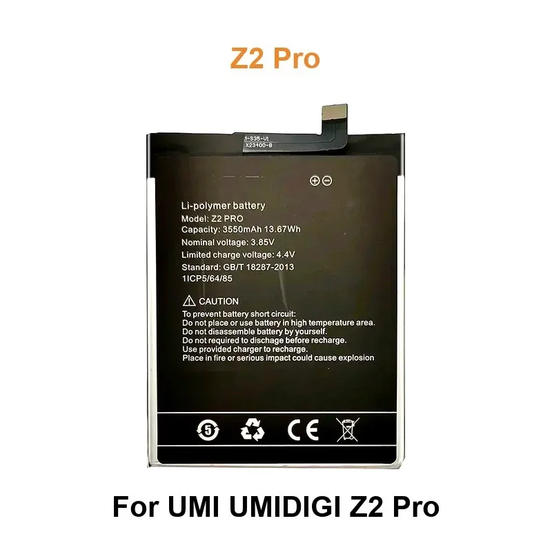 Аккумулятор мобильного телефона для UMI UMIDIGI Z2 Pro Z2 Pro, 3550 мАч, реальная емкость
Аккумулятор мобильного телефона для UMI UMIDIGI Z2 Pro Z2 Pro, 3550 мАч, реальная емкость