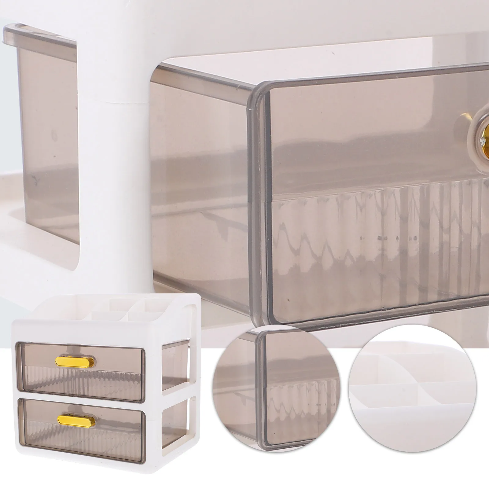 1Pcs Jewelry Storage Box 2 Layer Plastic Drawer Organizer Multipurpose Makeup Container Desktop Case
1Pcs Jewelry Storage Box 2 Layer Plastic Drawer Organizer Multipurpose Makeup Container Desktop Case