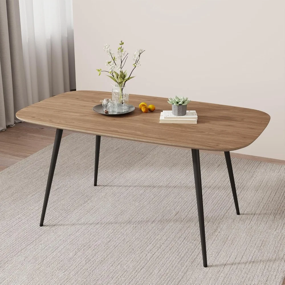 55.1' Kitchen Table,Kitchen & Dining Room Tables, Dinner Table for 4-6,MDF Wood Dining Table with Metal Legs for Living Room & D
55.1' Kitchen Table,Kitchen & Dining Room Tables, Dinner Table for 4-6,MDF Wood Dining Table with Metal Legs for Living Room & D