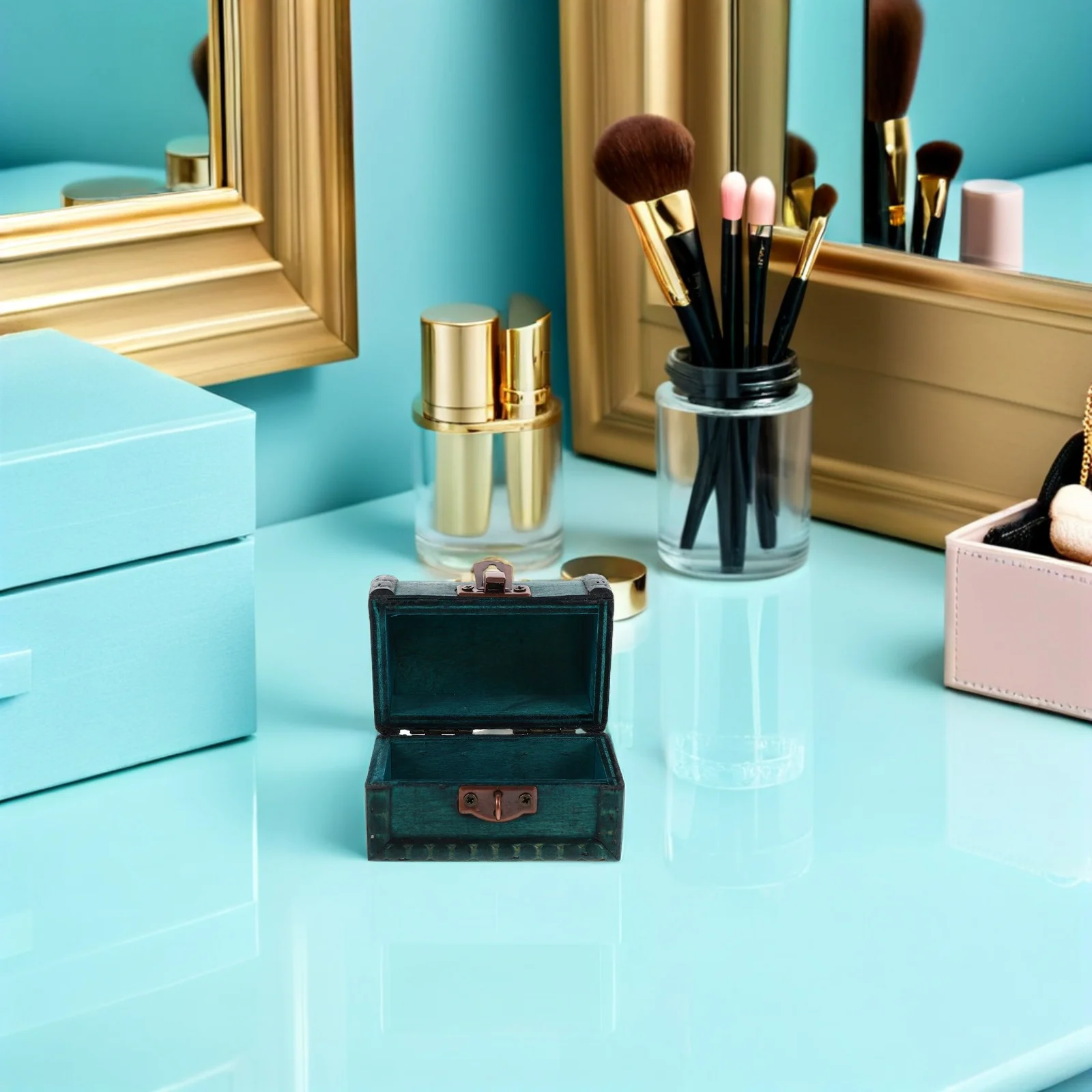 2Pcs Vintage Jewelry Box Wood - Classic Locking Chest - Retro Chinese Style Decorative Organizer for Vanity - Small
2Pcs Vintage Jewelry Box Wood - Classic Locking Chest - Retro Chinese Style Decorative Organizer for Vanity - Small