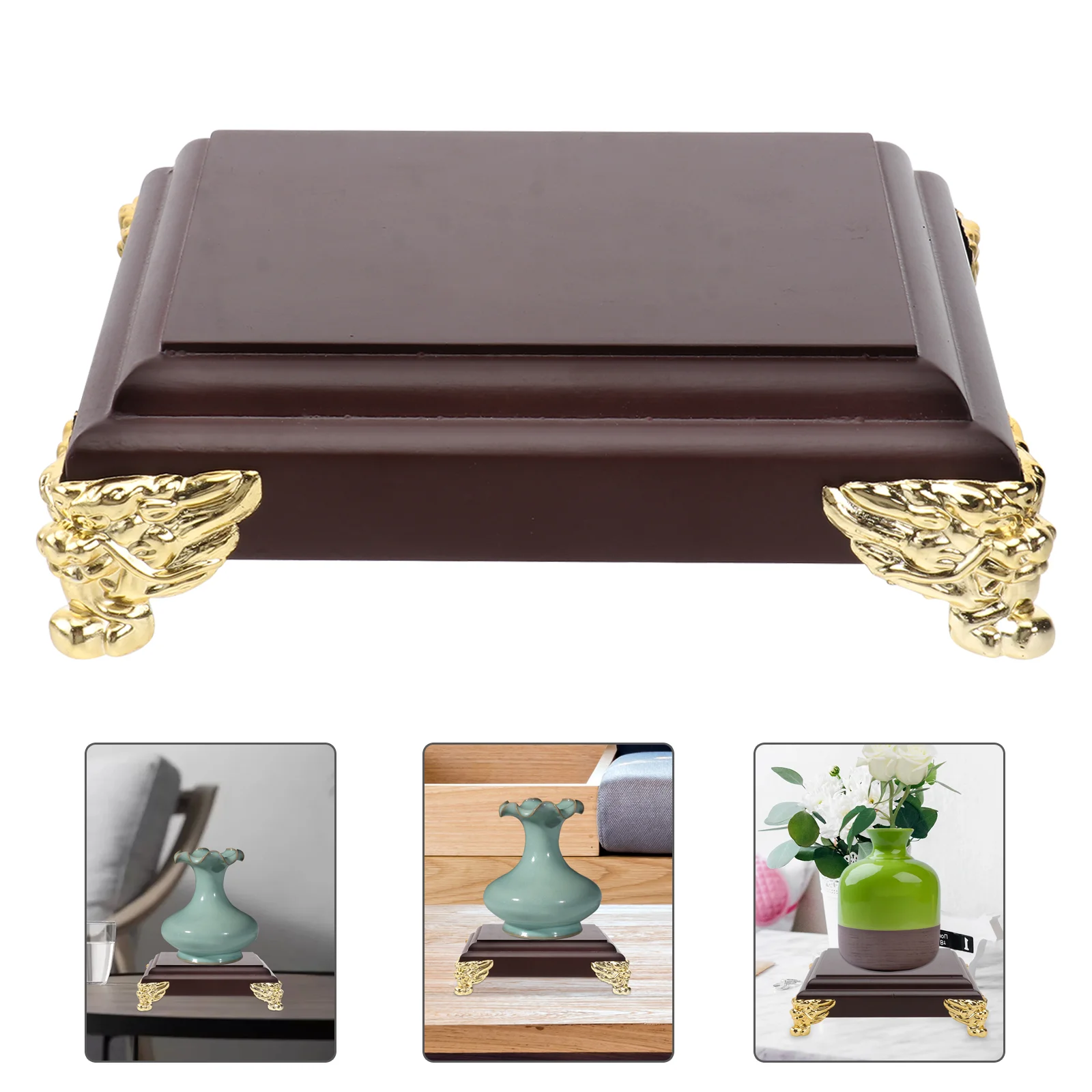 Square Figurine Base Wood Carving Bracket Decoration Buddha Plant Wooden Adornment
Square Figurine Base Wood Carving Bracket Decoration Buddha Plant Wooden Adornment
