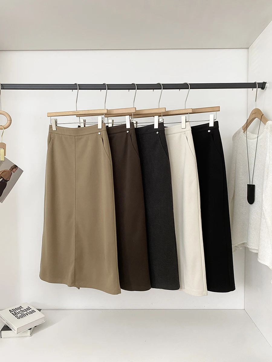 Elegant Mid-Length High-Waist A-Line Skirt for Women Commute Appropriate Simple Versatile Polyester Fiber Long Skirt
Elegant Mid-Length High-Waist A-Line Skirt for Women Commute Appropriate Simple Versatile Polyester Fiber Long Skirt