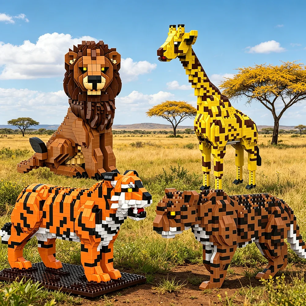 Micro Mini Animal Building Blocks Desktop Decor Educational 3D Wildlife Model Nature Science Toy for Birthday Stress Relief Gift
Micro Mini Animal Building Blocks Desktop Decor Educational 3D Wildlife Model Nature Science Toy for Birthday Stress Relief Gift