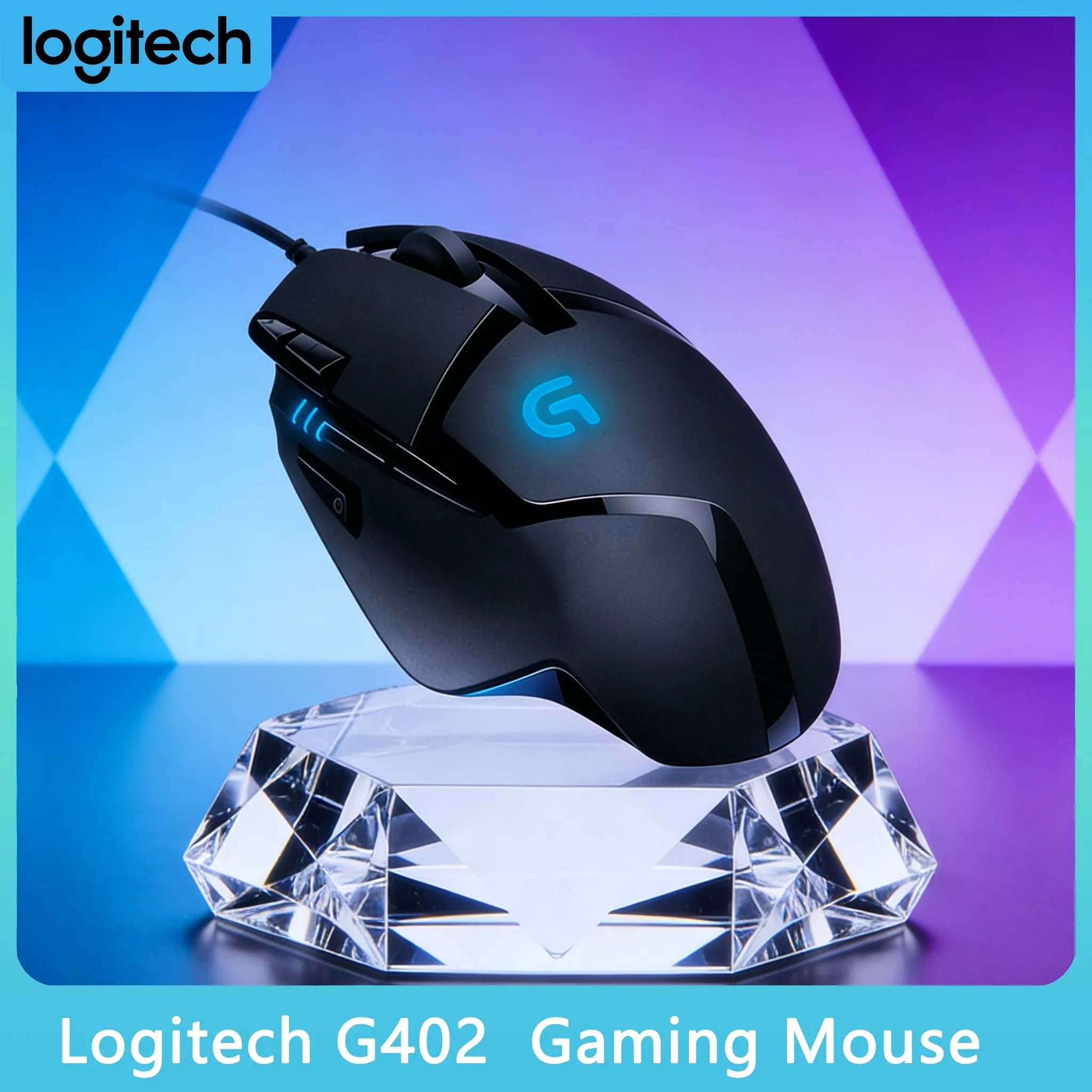 Open-Box Logitech G402 FPS Mouse 4000DPI Adjustable Macro Programmable
