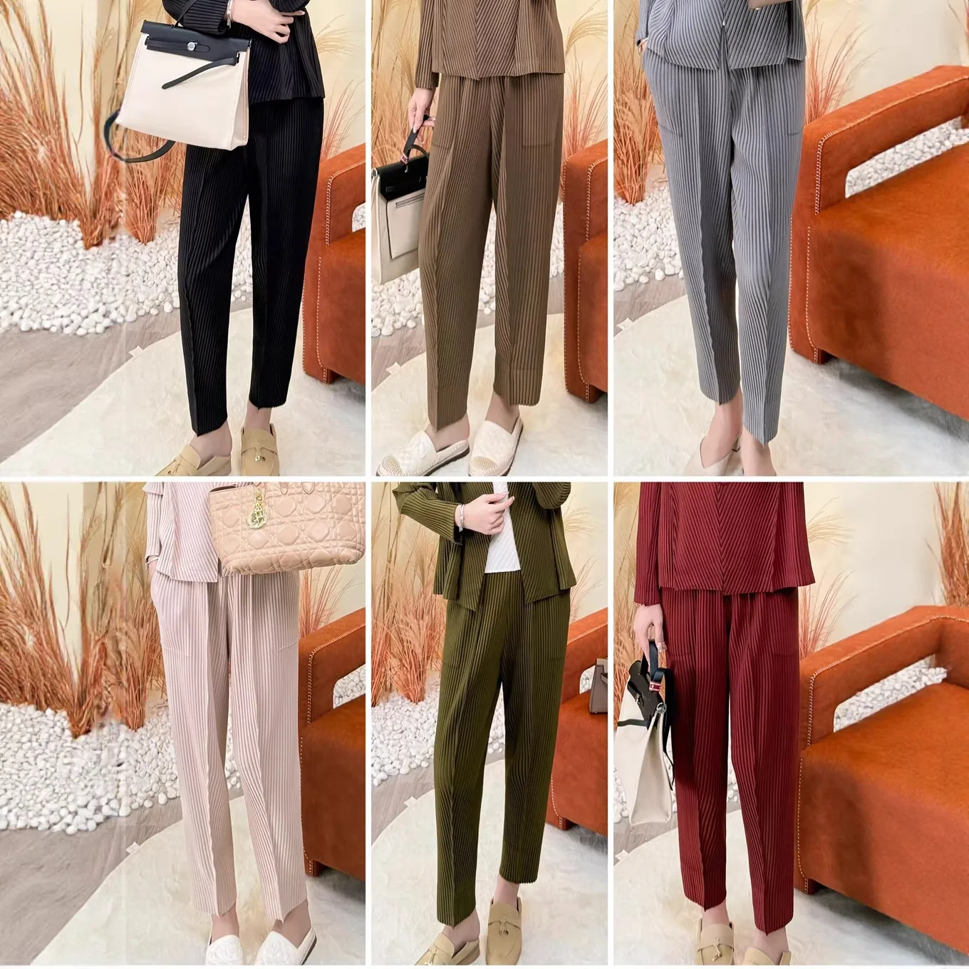 Miyake плиссированные весенние плиссированные брюки 2026, женские модные брюки с эластичной резинкой на талии, сотни маленьких штанов, повседневные брюки из девяти арлекинов
Miyake плиссированные весенние плиссированные брюки 2026, женские модные брюки с эластичной резинкой на талии, сотни маленьких штанов, повседневные брюки из девяти арлекинов