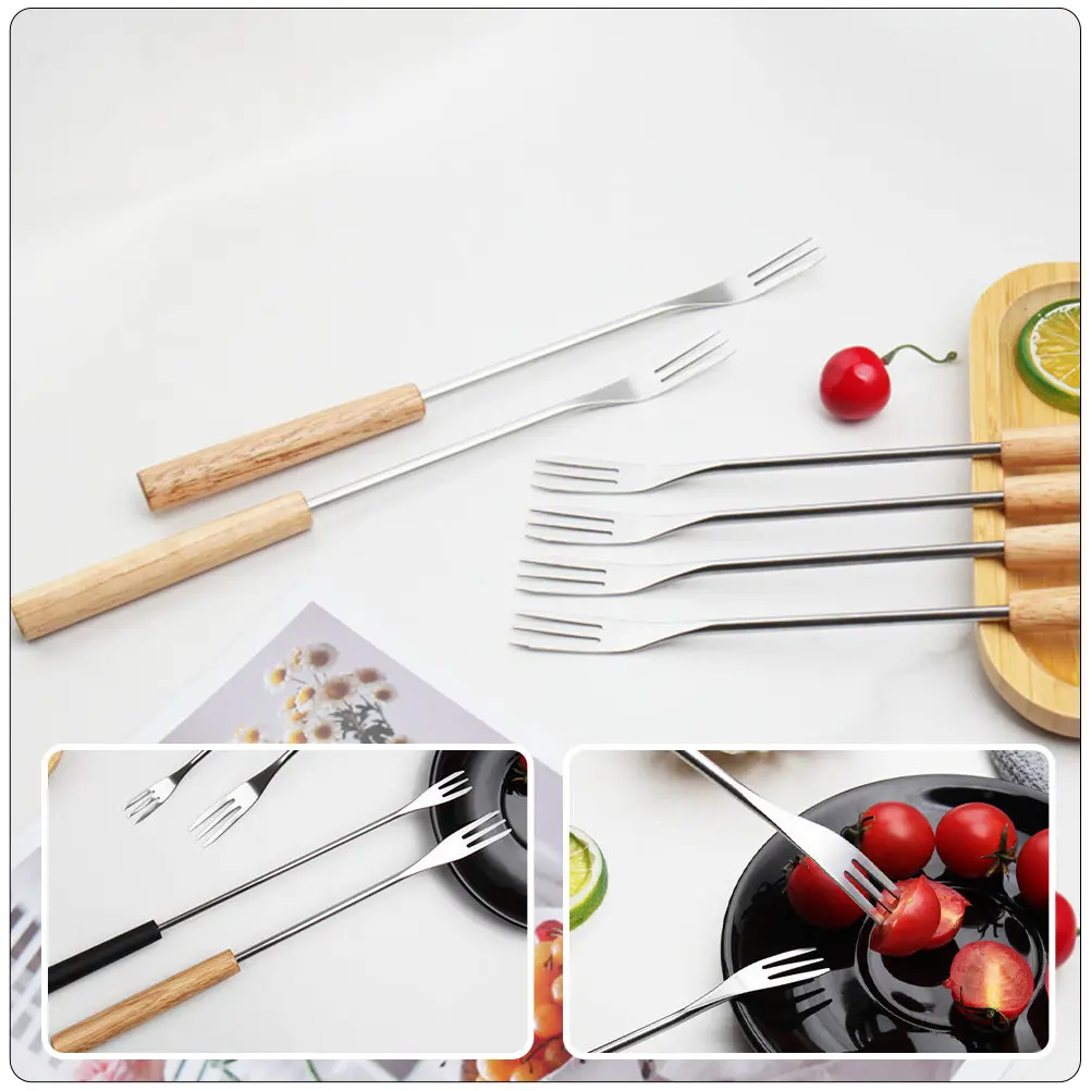6Pcs Stainless Steel Fondue Forks Chocolate Cheese Fruit Dipping Forks with Ergonomic Wood Handles Rust Resistant Wear Resistant
6Pcs Stainless Steel Fondue Forks Chocolate Cheese Fruit Dipping Forks with Ergonomic Wood Handles Rust Resistant Wear Resistant