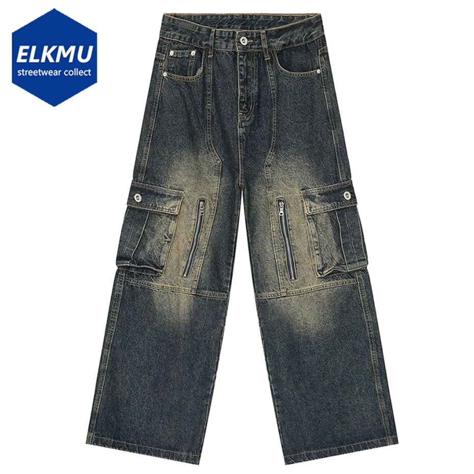 Men Vintage Baggy Jeans Blue Loose Straight Denim Pants Multi Pocket Retro Blue Jeans Trousers Male
Men Vintage Baggy Jeans Blue Loose Straight Denim Pants Multi Pocket Retro Blue Jeans Trousers Male