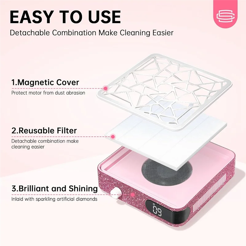ABZA-Professional Brushless Nail Dust Collector: 48W Efficient Suction Nail Tech, Collector Extractor Nail Vacuum
ABZA-Professional Brushless Nail Dust Collector: 48W Efficient Suction Nail Tech, Collector Extractor Nail Vacuum