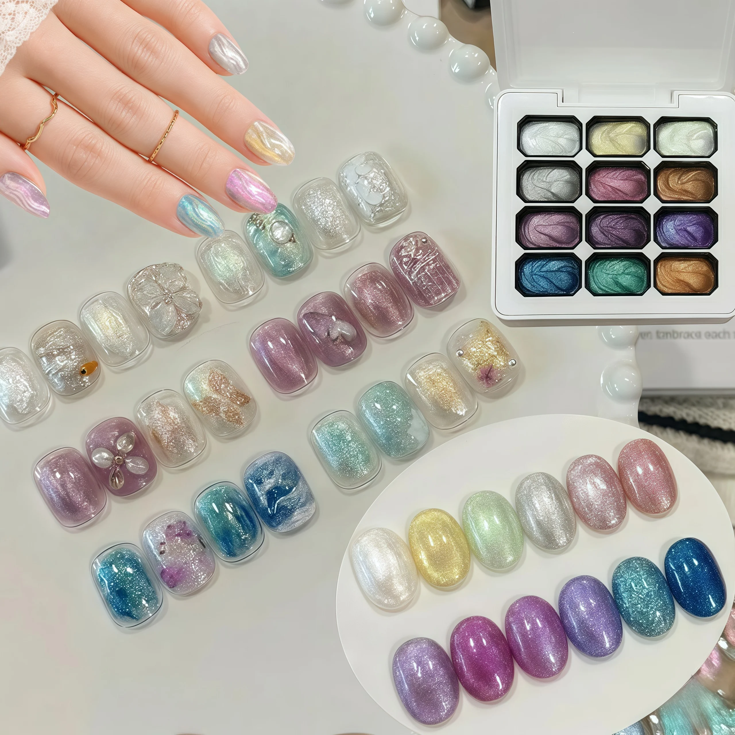 New 12 colors Nail Art Colorful Fairy Powder Cream Summer for Texture Gel Professional Manicure Design Decoration Paste Pigment
New 12 colors Nail Art Colorful Fairy Powder Cream Summer for Texture Gel Professional Manicure Design Decoration Paste Pigment