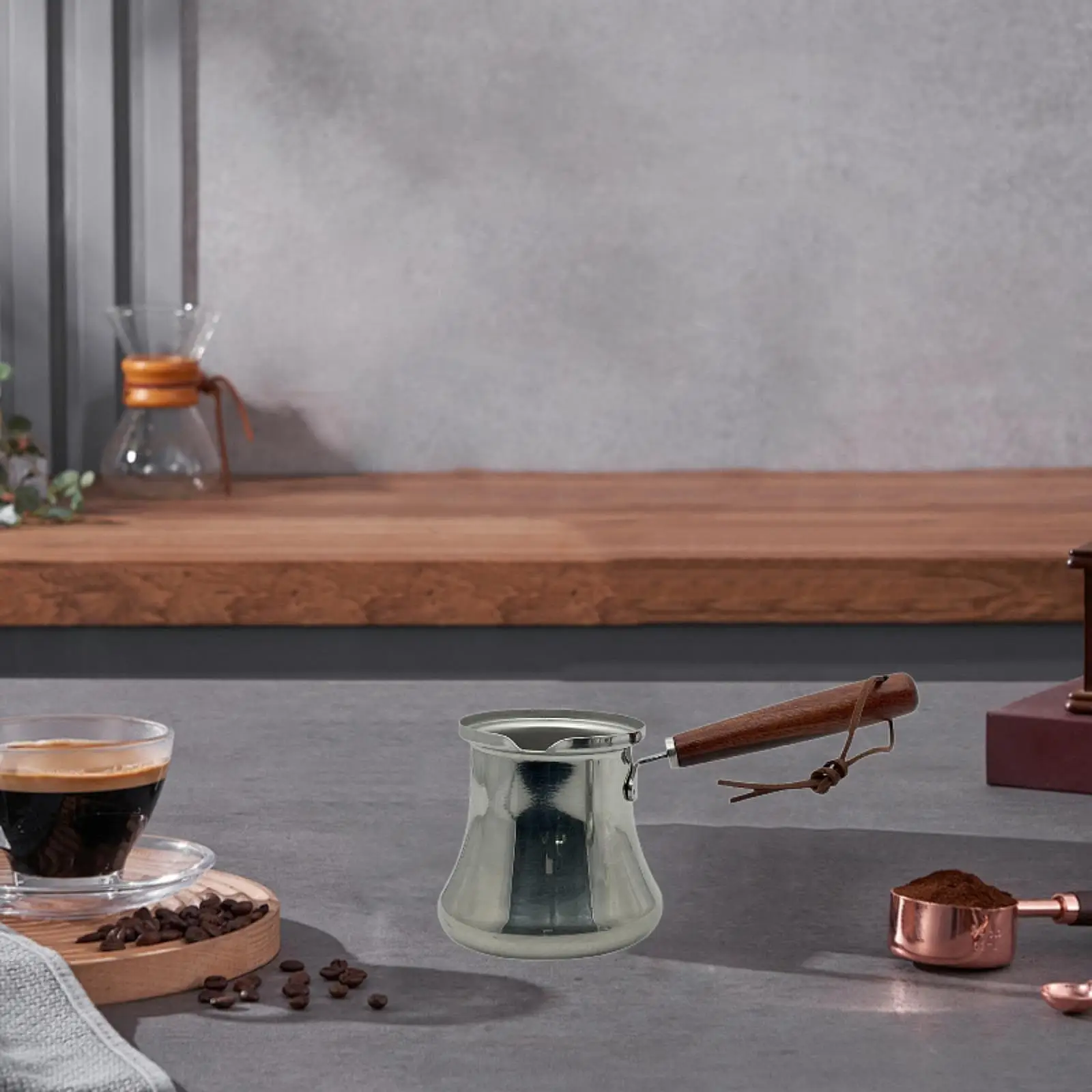 Turkish Coffee Pot Hot Chocolate Pot with Heat Resistant Handle with Spout
Turkish Coffee Pot Hot Chocolate Pot with Heat Resistant Handle with Spout