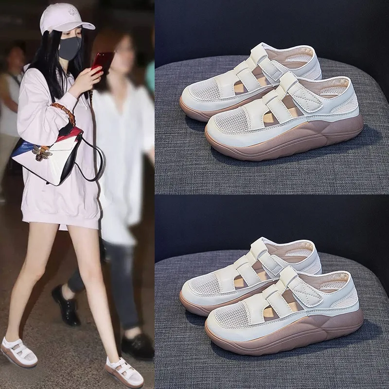 Sandals Women's 2024Solid color Fashion Mesh Hollow out Casual Shoes Female Retro Rome Sandals Comfort Breathable Platform Flats
Sandals Women's 2024Solid color Fashion Mesh Hollow out Casual Shoes Female Retro Rome Sandals Comfort Breathable Platform Flats