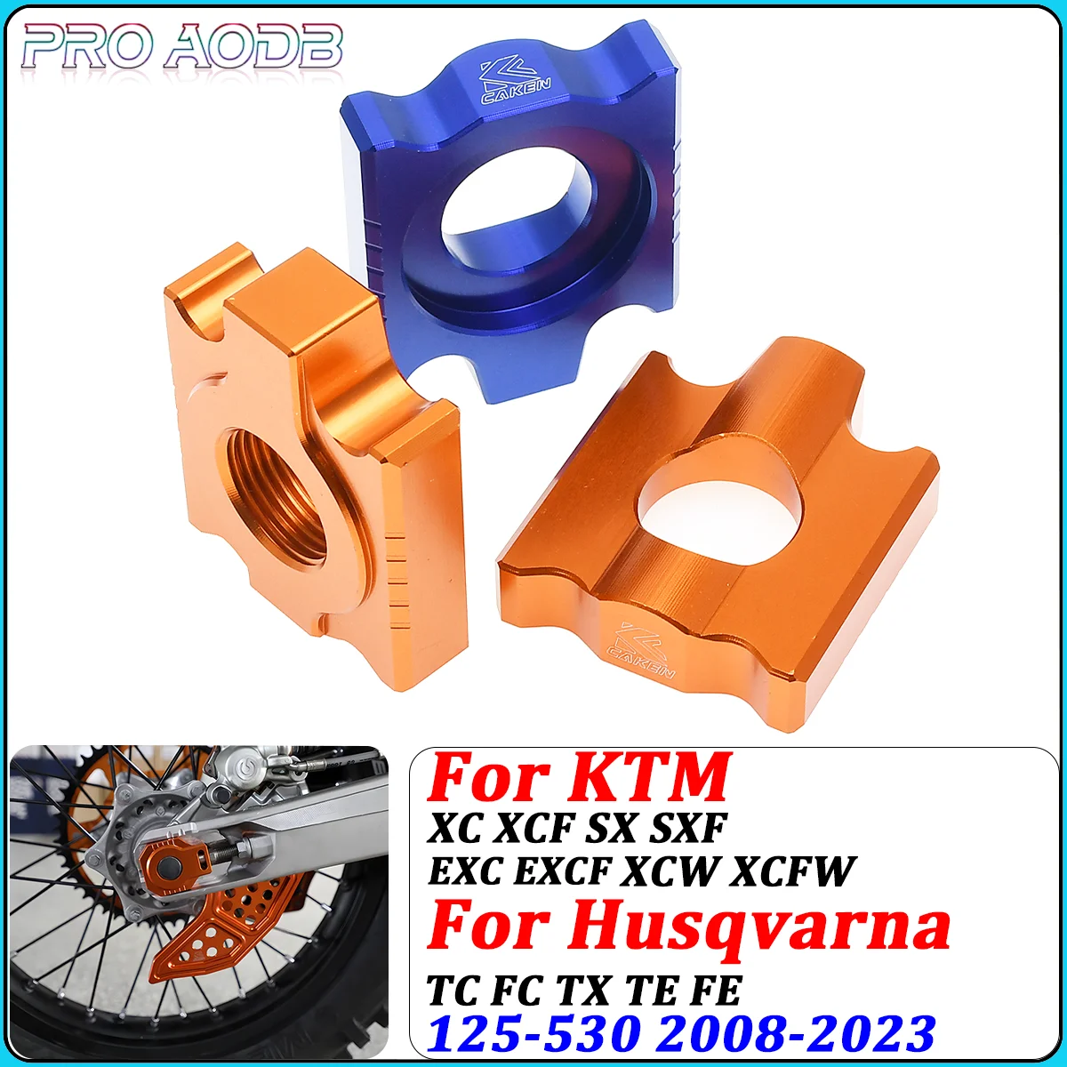 EXC EXCF Motorcycle 20mm CNC Rear Chain Adjuster Axle Blocks For KTM XC XCF SX SXF XCW XCFW 125 200 250 300 350 450 500 530
EXC EXCF Motorcycle 20mm CNC Rear Chain Adjuster Axle Blocks For KTM XC XCF SX SXF XCW XCFW 125 200 250 300 350 450 500 530