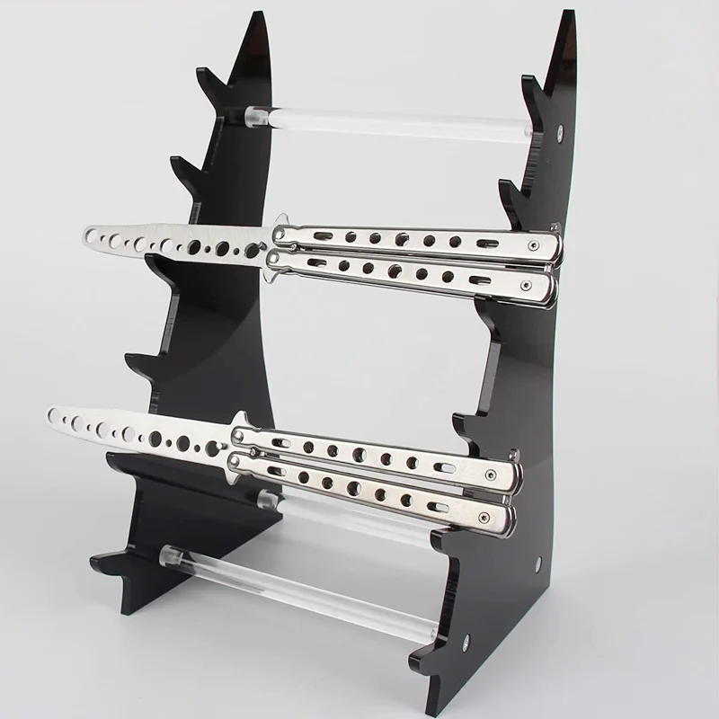 Acrylic Knife Display Stand For 6Pcs Knives Pocket Knife Holder Knife Display Rack For Collections
Acrylic Knife Display Stand For 6Pcs Knives Pocket Knife Holder Knife Display Rack For Collections
