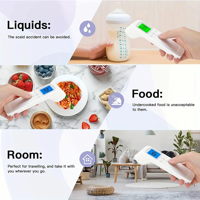 Portable Forehead Digital Thermometer Non Contact Infrared Medical Body Temperature Fever Measure Tool for Baby Adults
Portable Forehead Digital Thermometer Non Contact Infrared Medical Body Temperature Fever Measure Tool for Baby Adults