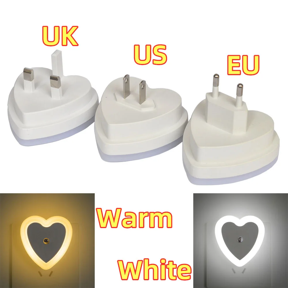 Creative Heart-shaped Romantic Intelligent Light-controlled Induction Night Light New Strange Plug-in Product
Creative Heart-shaped Romantic Intelligent Light-controlled Induction Night Light New Strange Plug-in Product