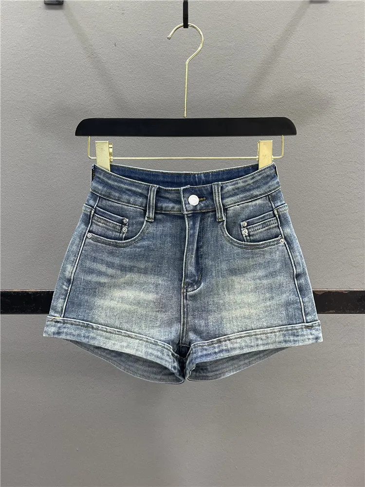 American Retro High Waist Denim Shorts Women's Summer New Small Size Elastic Slimming Hot Pants Casual Cotton Stretch Denim
American Retro High Waist Denim Shorts Women's Summer New Small Size Elastic Slimming Hot Pants Casual Cotton Stretch Denim