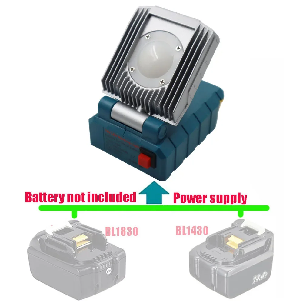 10W 1000LM 18V LED Lamp Work Lamp For Makita BL1830 BL1860 BL1430(NO Battery,NO Charger)Lithium Battery Outdoor Tools Work Light
10W 1000LM 18V LED Lamp Work Lamp For Makita BL1830 BL1860 BL1430(NO Battery,NO Charger)Lithium Battery Outdoor Tools Work Light