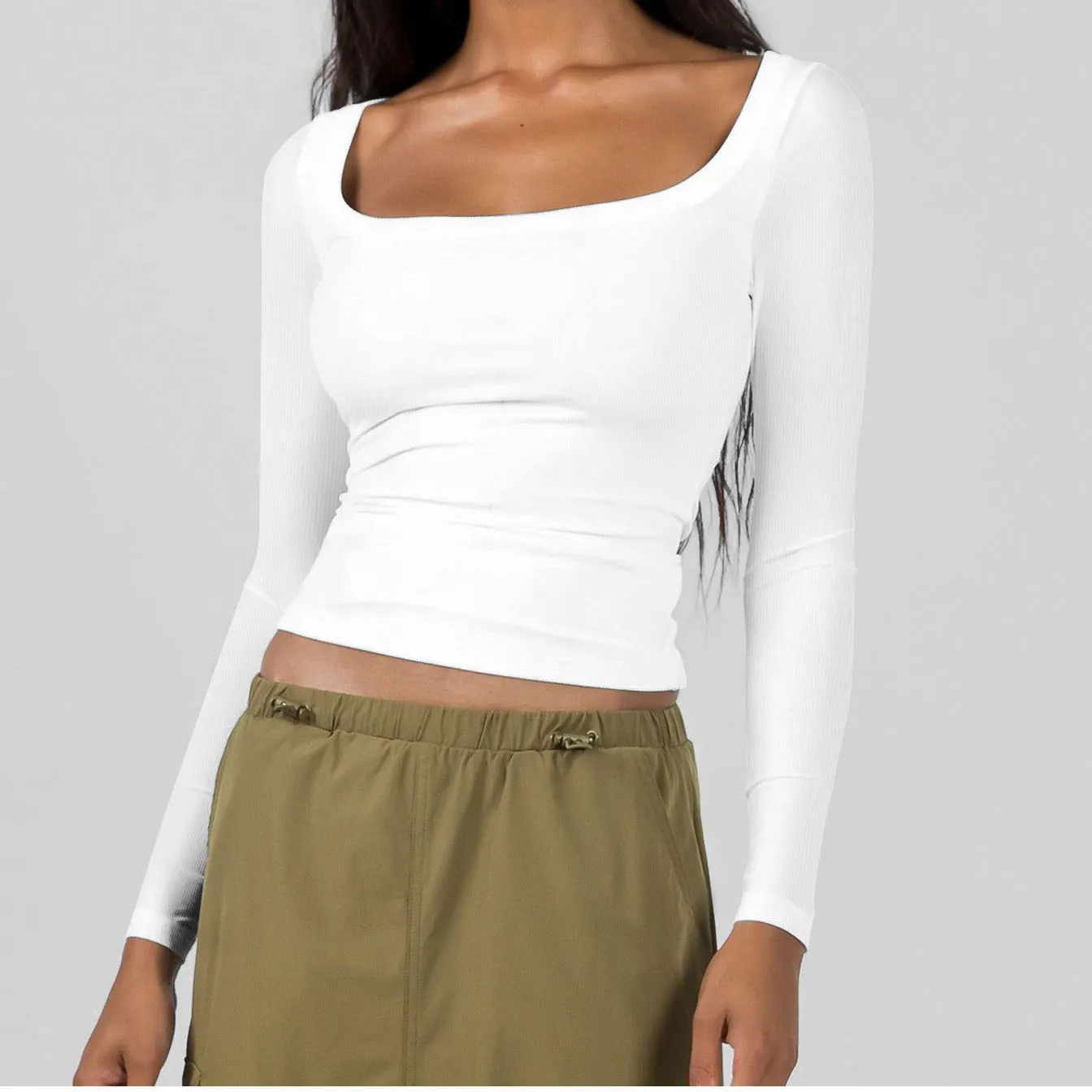 2025 New Sexy Women's Top Knitwear T-shirt Sexy U Neck Long Sleeve Shirt With Tight Inner
2025 New Sexy Women's Top Knitwear T-shirt Sexy U Neck Long Sleeve Shirt With Tight Inner