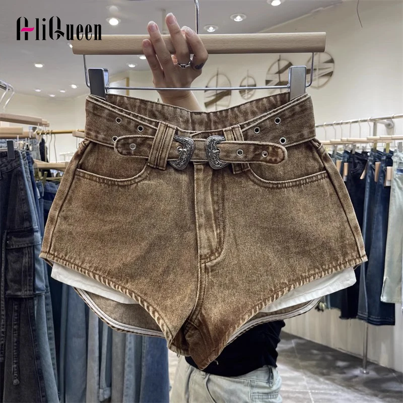 Summer Women Blue Wide Leg Belted Jeans Shorts Female Retro Casual Loose High Waist Straight Short Cotton Denim Pants Streetwear
Summer Women Blue Wide Leg Belted Jeans Shorts Female Retro Casual Loose High Waist Straight Short Cotton Denim Pants Streetwear