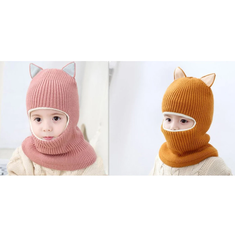 Autumn Winter Face Mask Windproof Hat With Scarf Warm Knitted Caps Wrap for -5 Years Old (Ginger Free Size)
Autumn Winter Face Mask Windproof Hat With Scarf Warm Knitted Caps Wrap for -5 Years Old (Ginger Free Size)