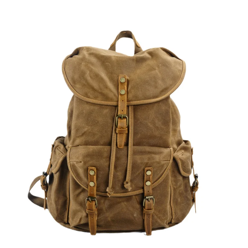 Retro soft wax canvas large capacity backpack for students, school bag, casual travel bag, hiking bag, backpack for men
Retro soft wax canvas large capacity backpack for students, school bag, casual travel bag, hiking bag, backpack for men