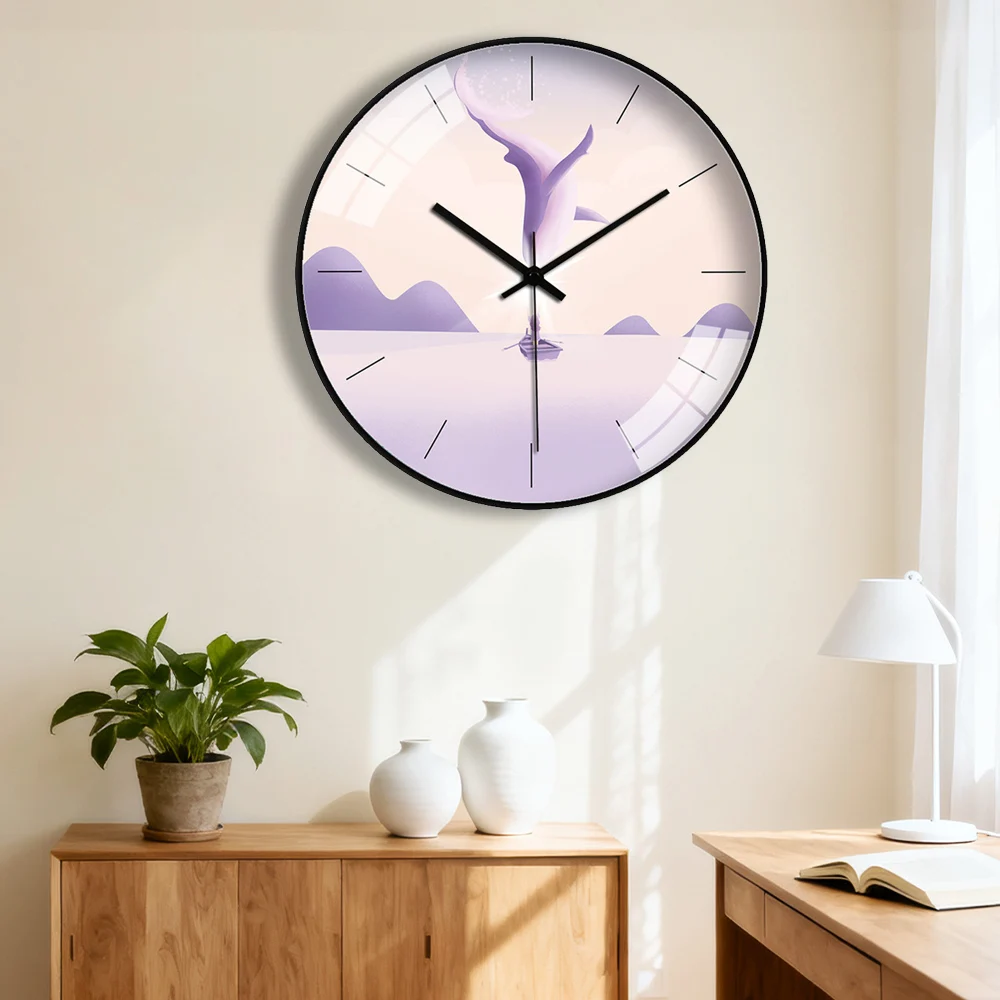 Landscape Wall Clock Pastel Purple Whale Minimalist Art Design Wall Watch Dreamy Decor For Bedroom Living Room 8/10/12 Inch
Landscape Wall Clock Pastel Purple Whale Minimalist Art Design Wall Watch Dreamy Decor For Bedroom Living Room 8/10/12 Inch