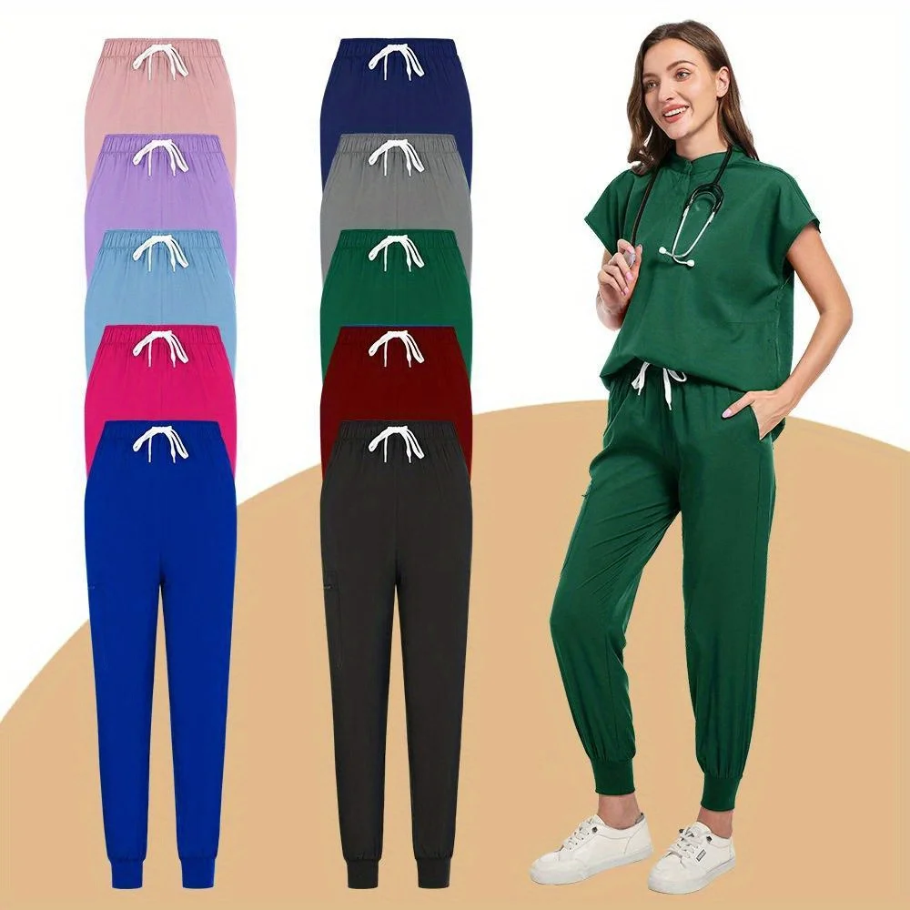 Womens Thin Breathable Running Scrubs Set V Neck Top Elastic Waist Pants Soft Comfortable Spa Workwear Outfit
Womens Thin Breathable Running Scrubs Set V Neck Top Elastic Waist Pants Soft Comfortable Spa Workwear Outfit