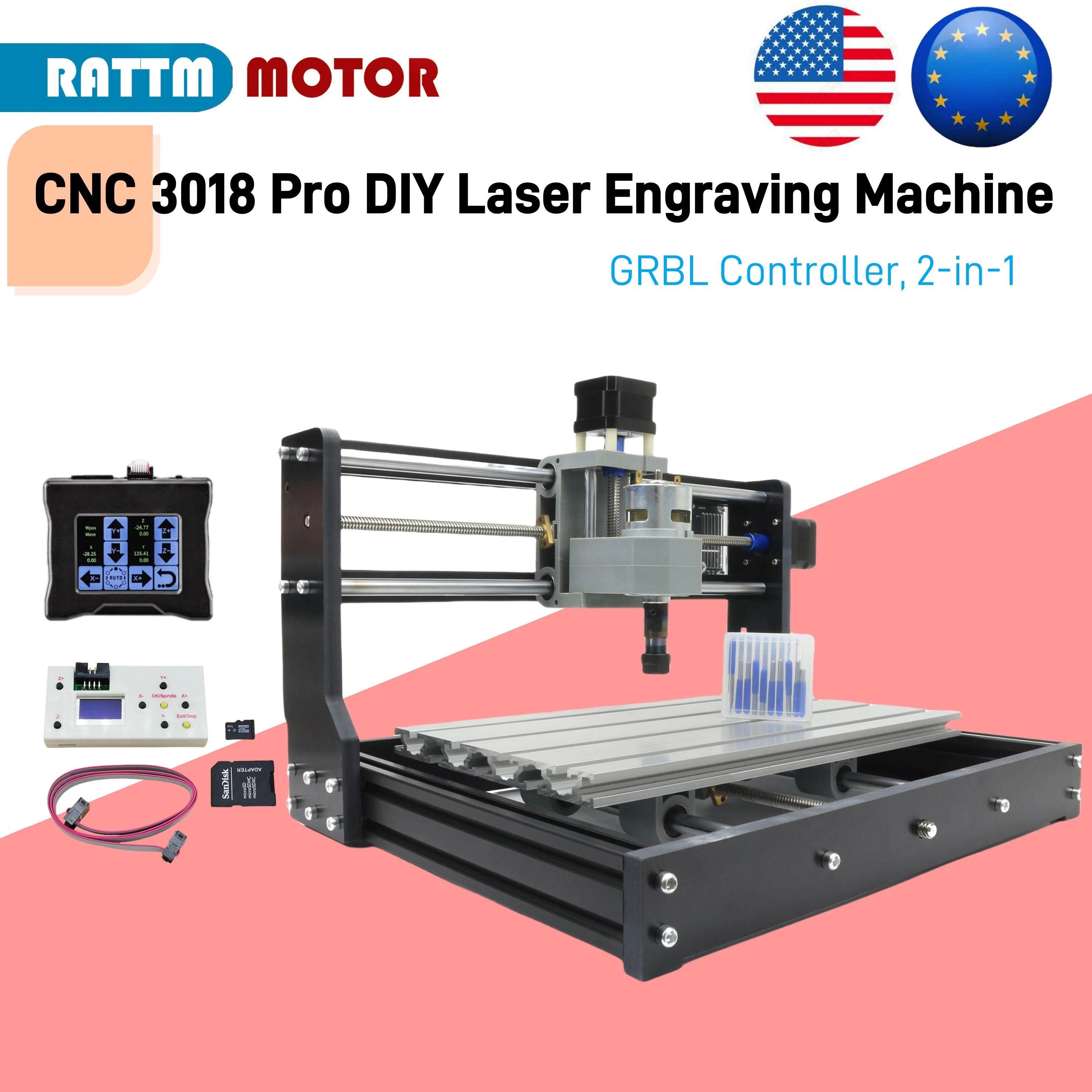 【ЕС/США】CNC 3018 Pro GRBL DIY Лазерный гравировальный станок Станок с ЧПУ Фрезерный станок для печатных плат Фрезерный станок по дереву Гравер Фрезерный станок с ЧПУ 3-осевой
【ЕС/США】CNC 3018 Pro GRBL DIY Лазерный гравировальный станок Станок с ЧПУ Фрезерный станок для печатных плат Фрезерный станок по дереву Гравер Фрезерный станок с ЧПУ 3-осевой