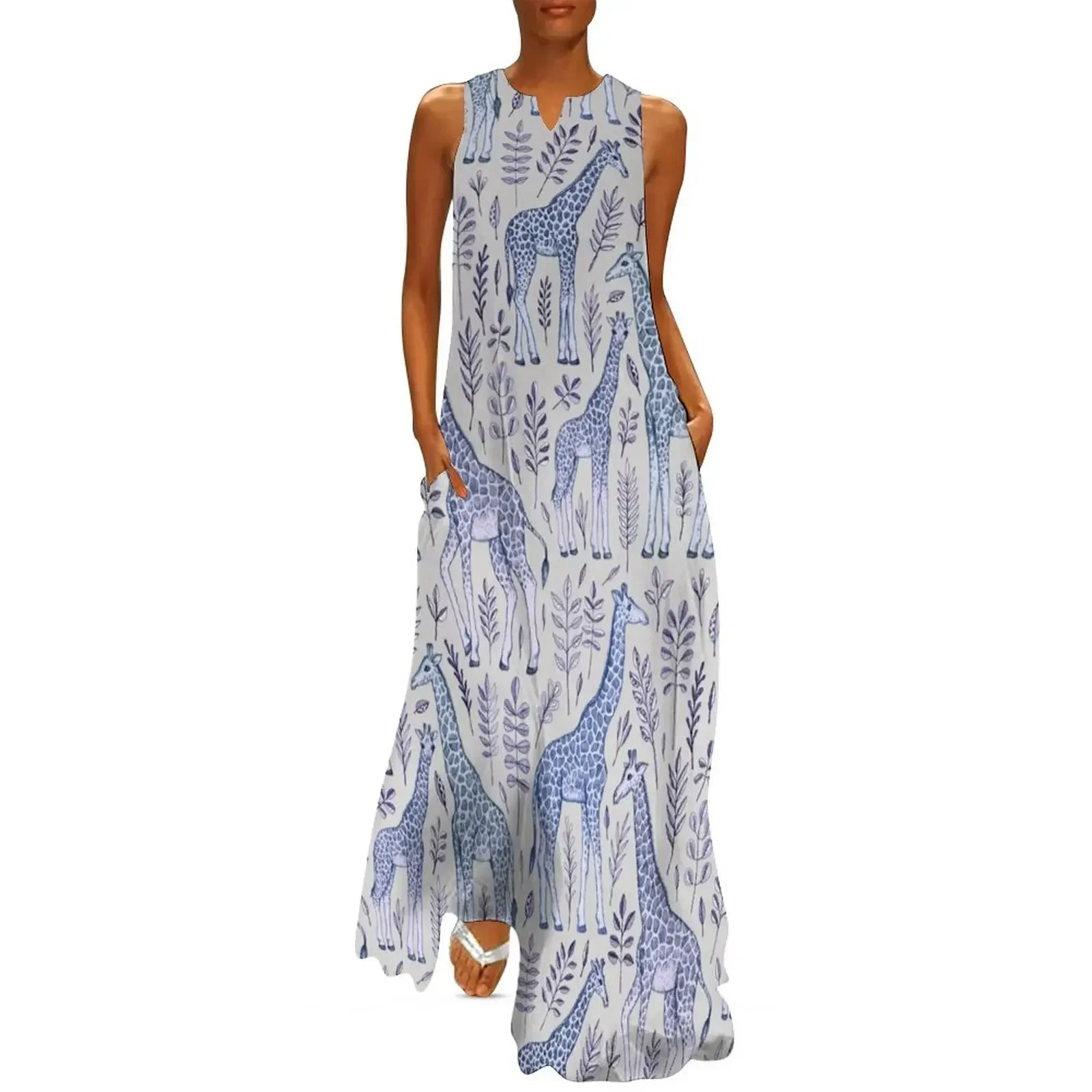 Blue Giraffe Pattern Long Dress elegant guest wedding dress women dresses Women's summer dresses beach dresses Dress
Blue Giraffe Pattern Long Dress elegant guest wedding dress women dresses Women's summer dresses beach dresses Dress