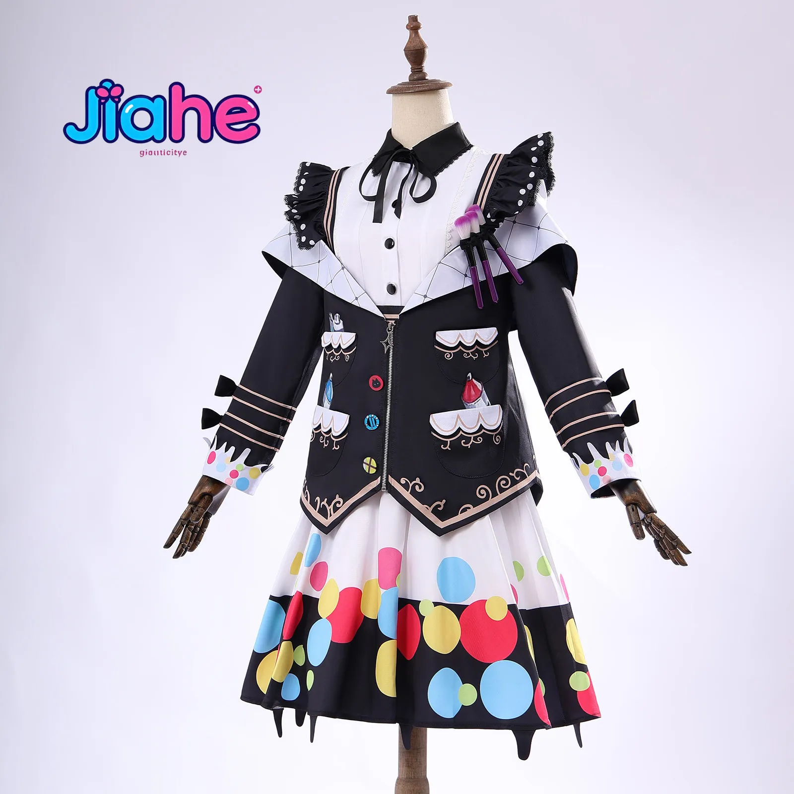 Saeki Miria Anime Magical Girl Witch Trial Cosplay Costume Sweet Gothic style dress headwear socks Halloween Woman Lolita dress
Saeki Miria Anime Magical Girl Witch Trial Cosplay Costume Sweet Gothic style dress headwear socks Halloween Woman Lolita dress