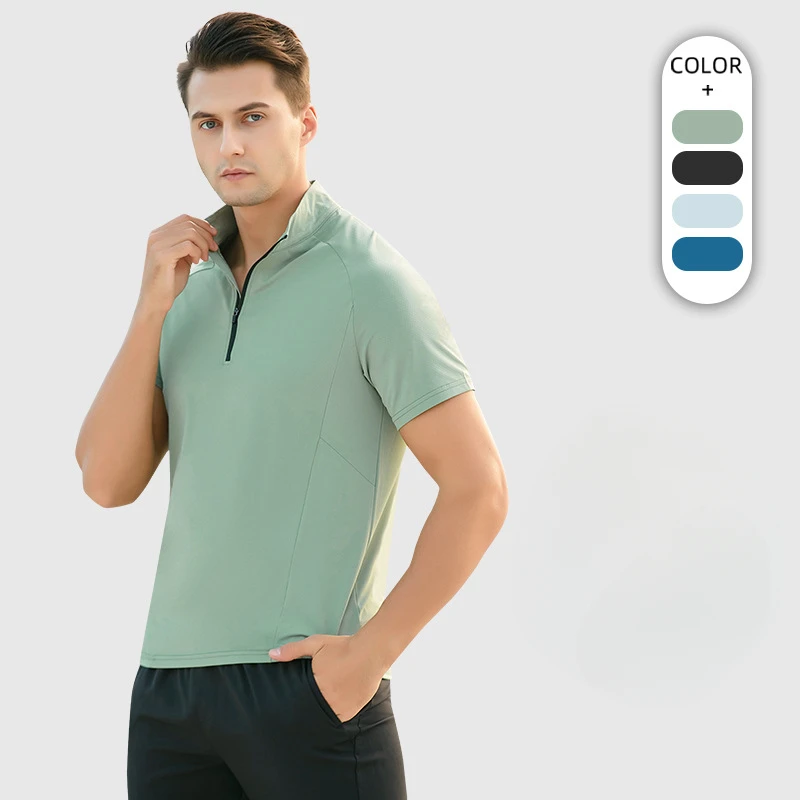 Stand-up collar half zipper quick-drying sports T-shirt outdoor fitness running elastic breathable t shirts
Stand-up collar half zipper quick-drying sports T-shirt outdoor fitness running elastic breathable t shirts