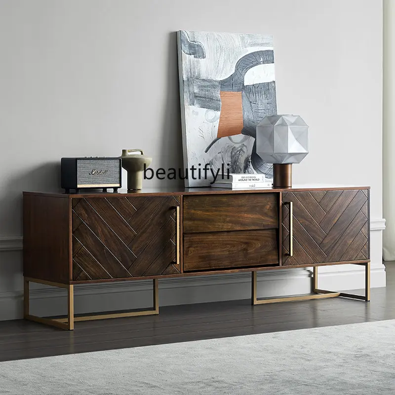 Nordic Furniture Mild Luxury Retro TV Cabinet Unit Small Apartment Living Room Solid Wood TV Stand
Nordic Furniture Mild Luxury Retro TV Cabinet Unit Small Apartment Living Room Solid Wood TV Stand