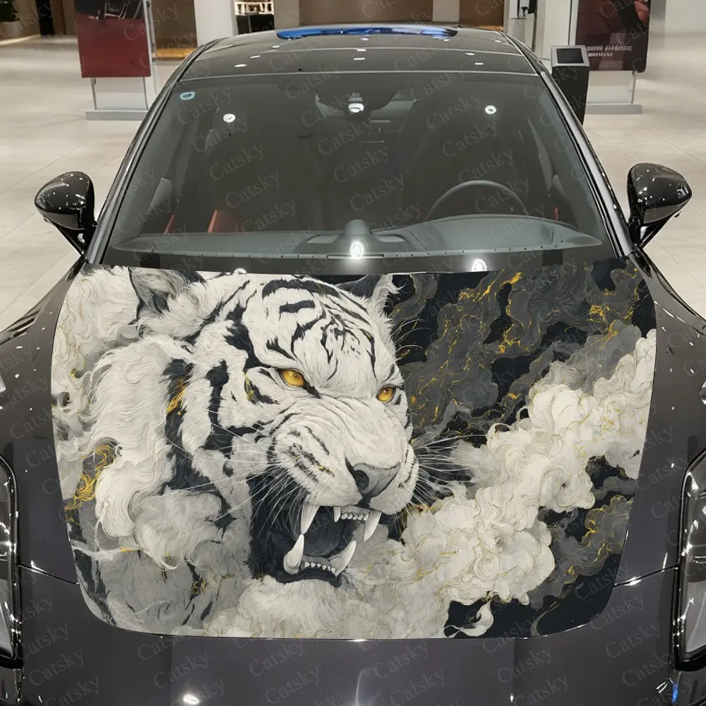 Ink Background & Golden Mist Tiger Car Vinyl Wrap, PVC Waterproof Car Hood Sticker, Self-Adhesive Scratch-Resistant Stickers
Ink Background & Golden Mist Tiger Car Vinyl Wrap, PVC Waterproof Car Hood Sticker, Self-Adhesive Scratch-Resistant Stickers
