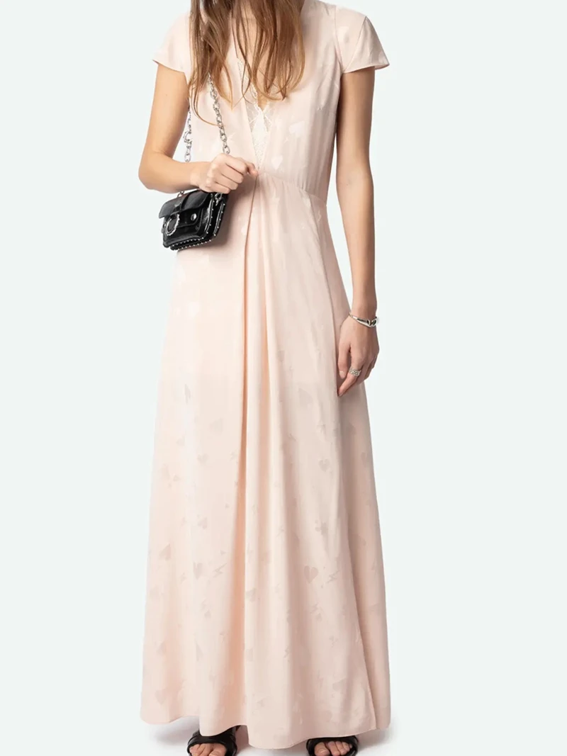 Dress for women summer 2025, new high-end elegant temperament lace V-neck side slit lace lace short sleeved long skirt
Dress for women summer 2025, new high-end elegant temperament lace V-neck side slit lace lace short sleeved long skirt