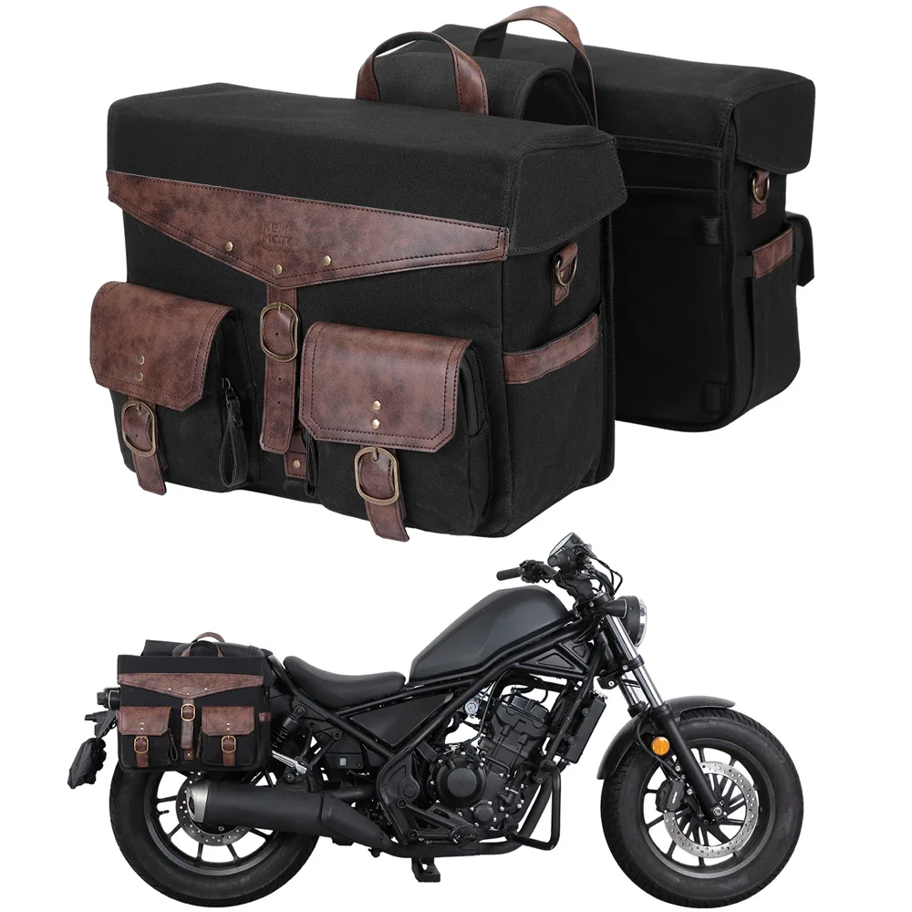 Motorcycle Saddlebags 36L Retro Oil Waxed Canvas Throw Over Side Saddle Bags with Protective Cover Panniers Travel Luggage Bag
Motorcycle Saddlebags 36L Retro Oil Waxed Canvas Throw Over Side Saddle Bags with Protective Cover Panniers Travel Luggage Bag
